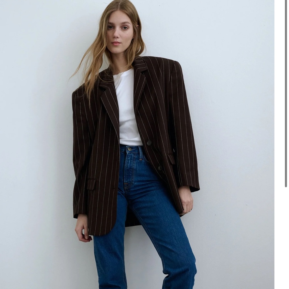 New with tags in bag, burgundy blazer